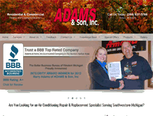 Tablet Screenshot of adamsandsoninc.com